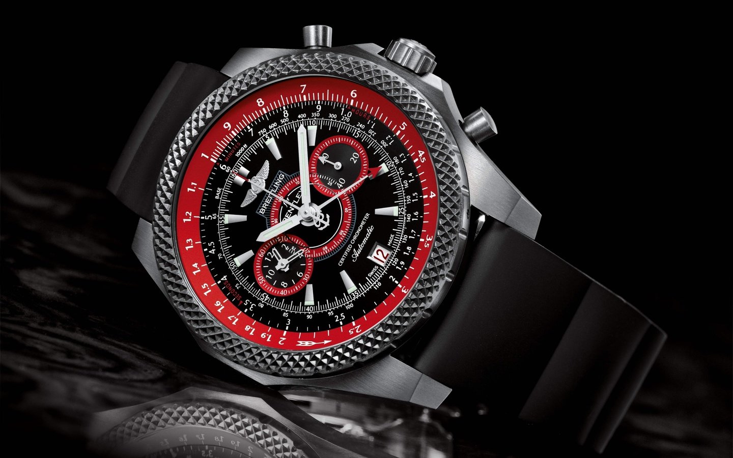 Обои часы, supersport, chronograph, breitling, breitling for bentley, light body, дозор, watch разрешение 4800x3281 Загрузить