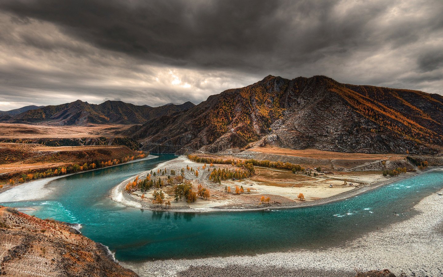 Обои река, осень, алтай, river, autumn, altay разрешение 1920x1080 Загрузить