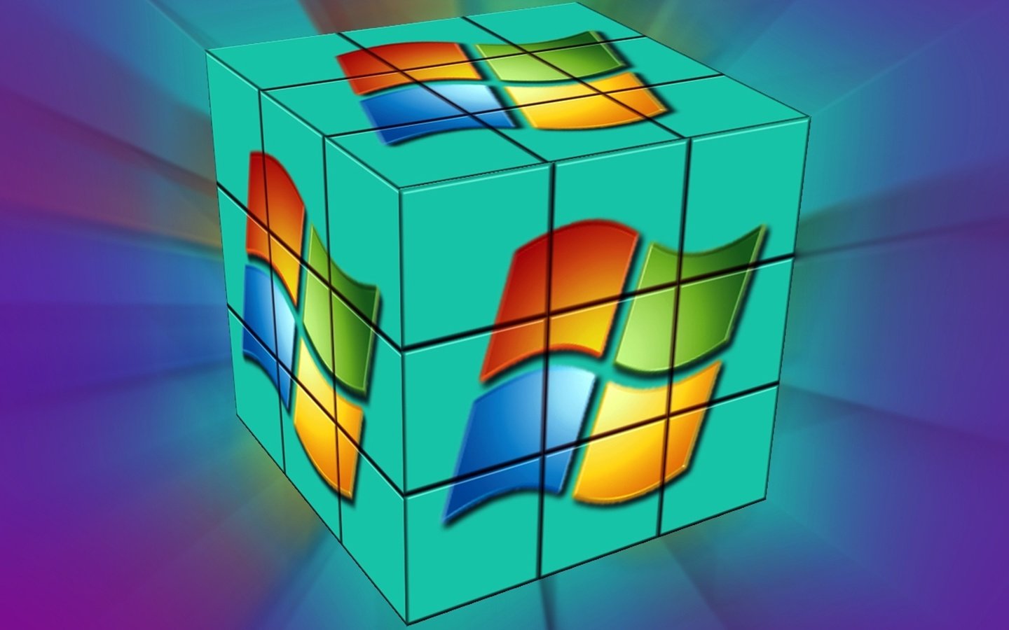 Обои windows кубик-рубика, windows cube-cube разрешение 1958x1567 Загрузить