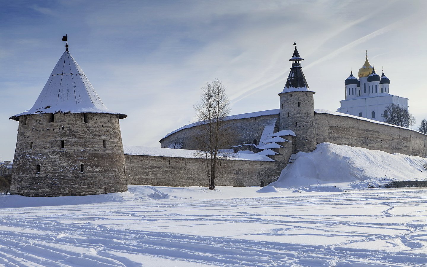 Обои зима, собор, стена, winter, cathedral, wall разрешение 1920x1200 Загрузить