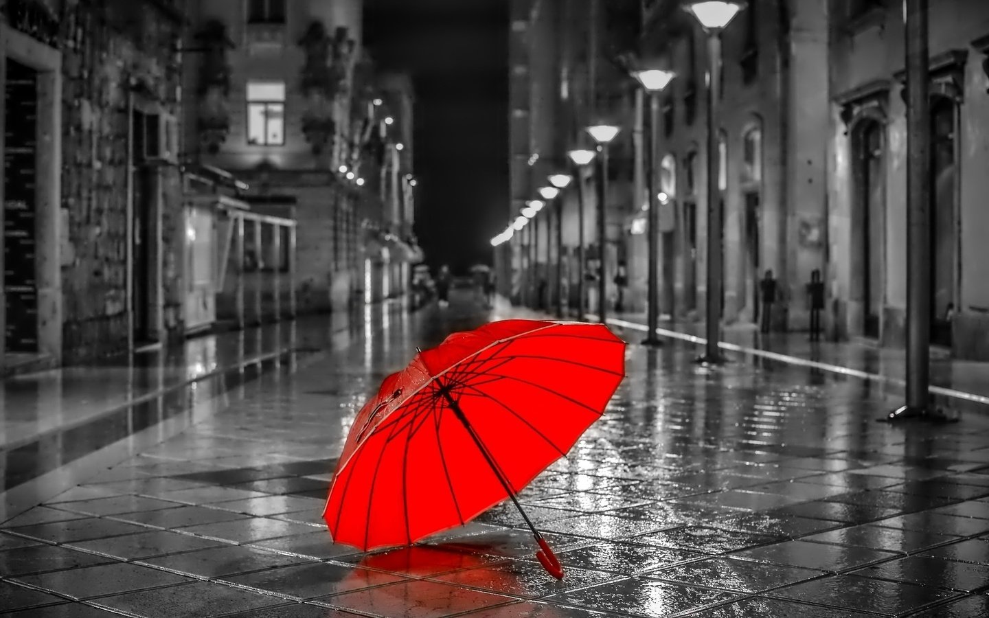 Обои настроение, дома, улица, дождь, зонтик, mood, home, street, rain, umbrella разрешение 1920x1200 Загрузить