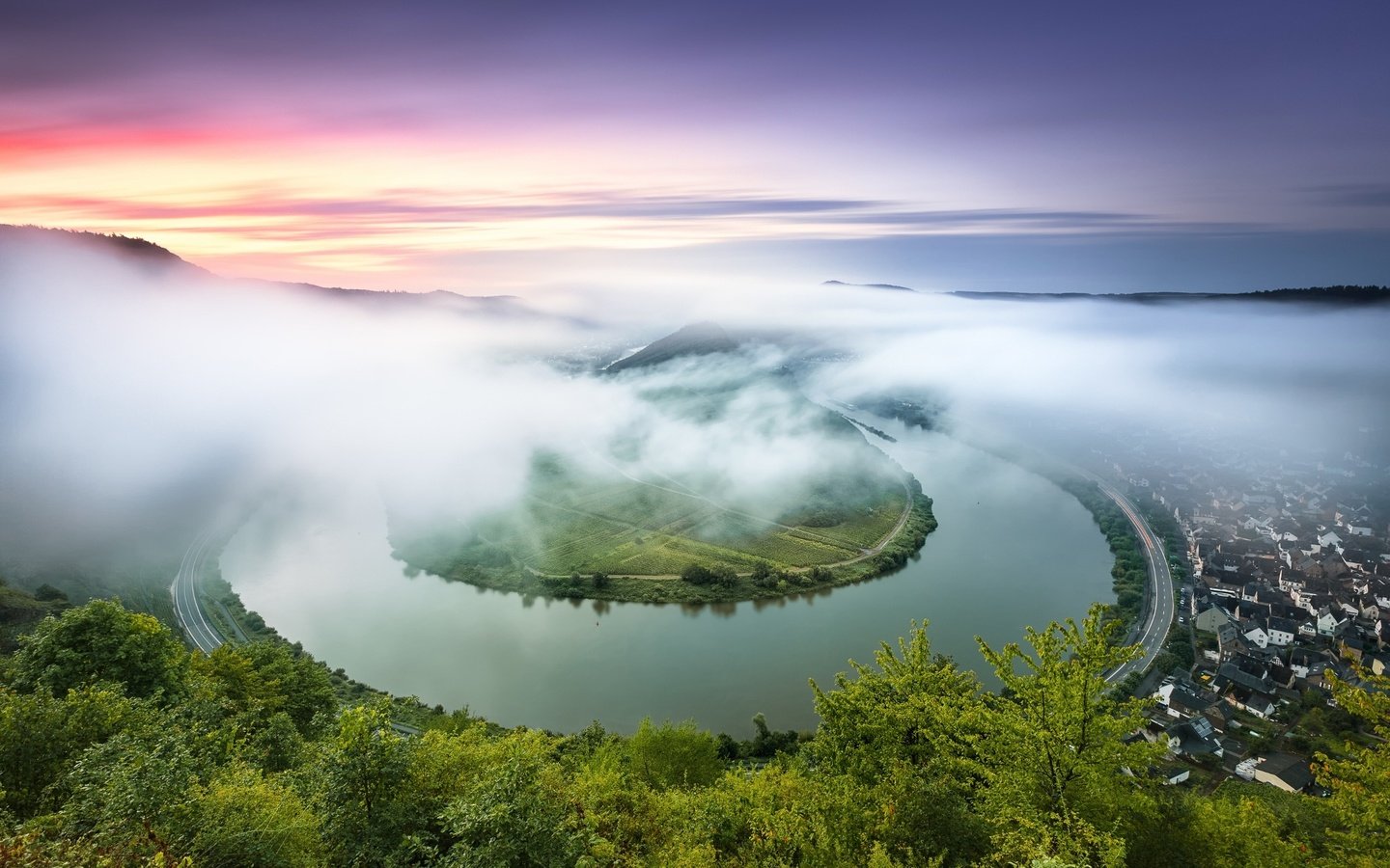 Обои река, туман, лето, германия, мозель, river, fog, summer, germany, moselle разрешение 2048x1366 Загрузить