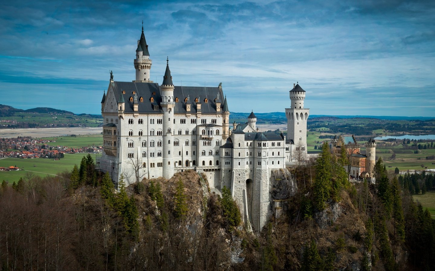 Обои германия, бавария, замок нойшванштайн, баварии, germany, bayern, neuschwanstein castle, bavaria разрешение 2880x1212 Загрузить