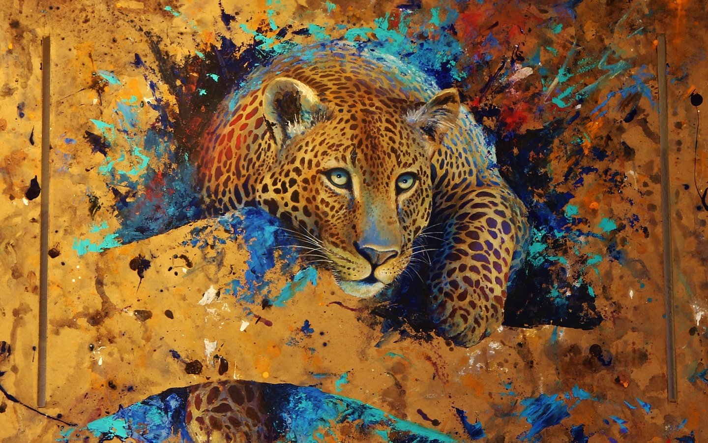 Обои арт, леопард, зверь, art, leopard, beast разрешение 3049x2123 Загрузить