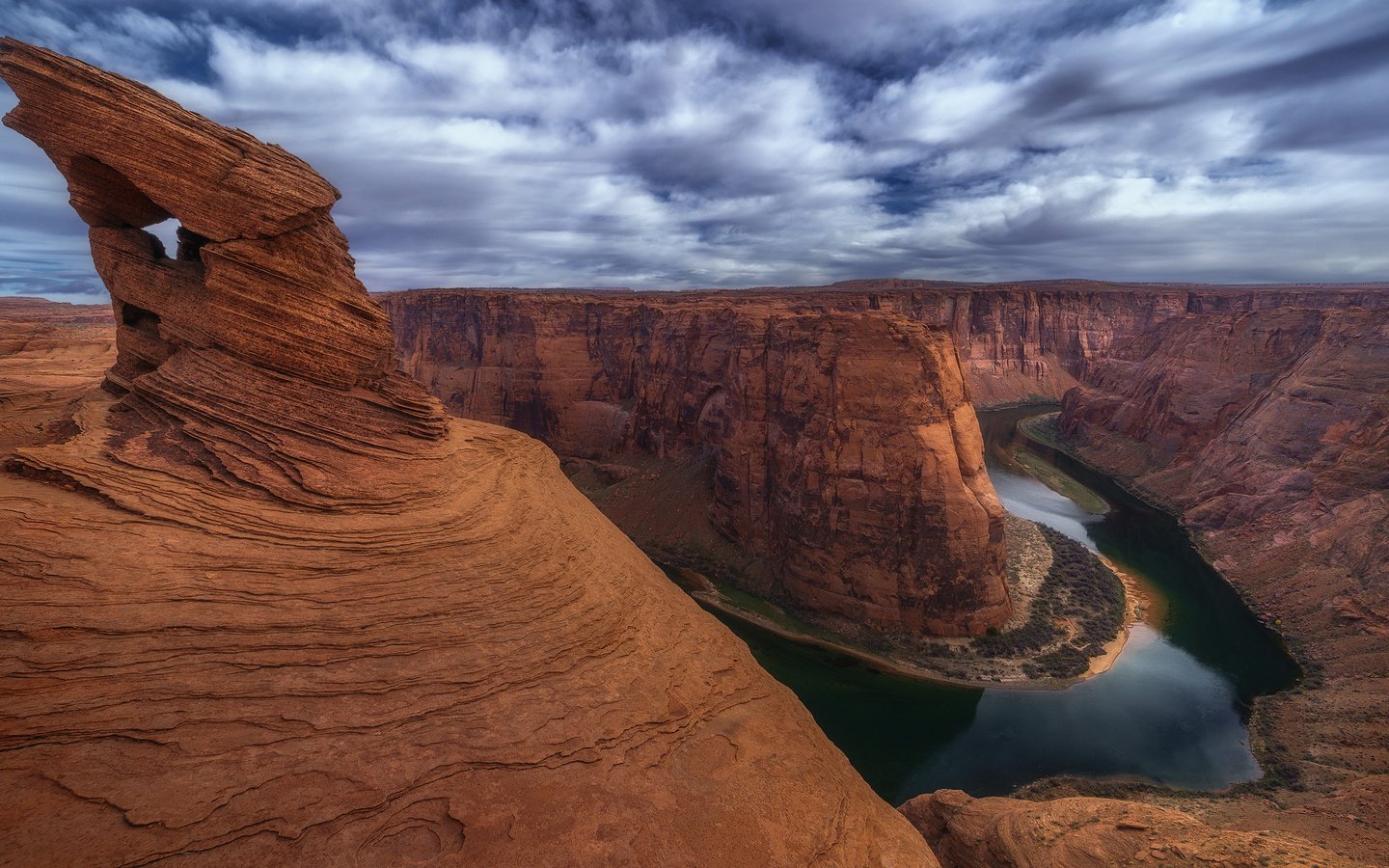 Обои небо, облака, скалы, каньон, сша, the sky, clouds, rocks, canyon, usa разрешение 2048x1152 Загрузить