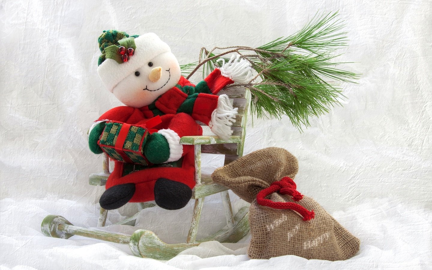 Обои снеговик, мешок, сосна, snowman, bag, pine разрешение 2048x1365 Загрузить