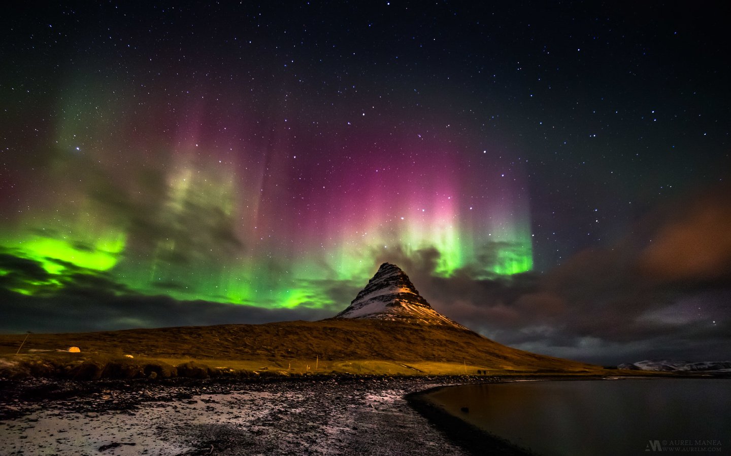 Обои гора, исландия, aurora borealis, киркьюфетль, mountain, iceland, kirkjufell разрешение 1920x1198 Загрузить