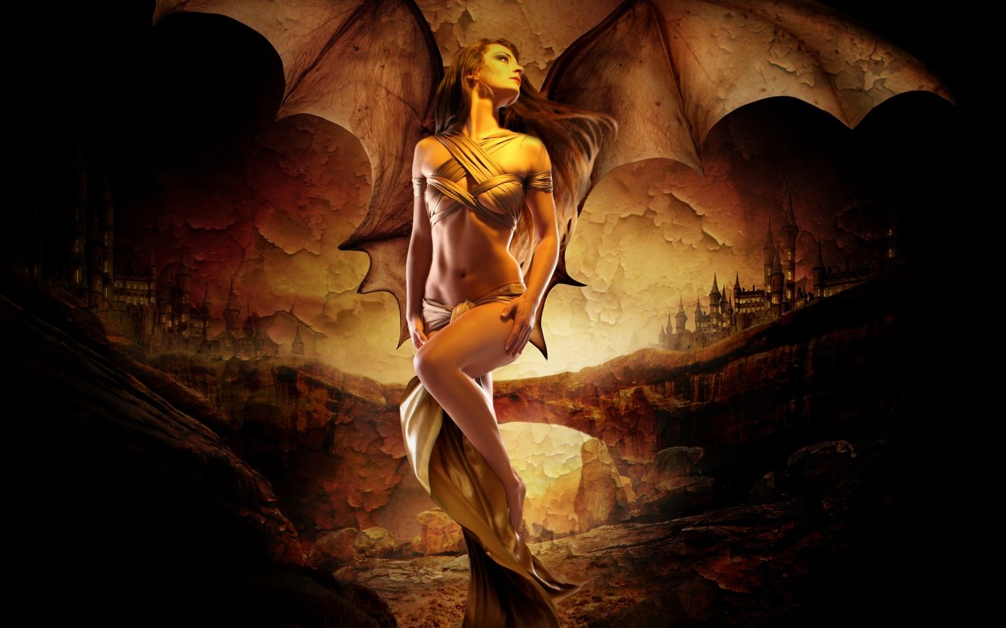 Обои арт, девушка, фэнтези, крылья, демон, сексуальная, art, girl, fantasy, wings, the demon, sexy разрешение 2880x2880 Загрузить