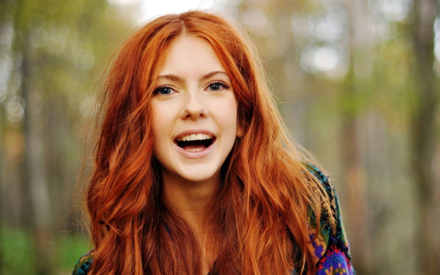 Обои девушка, улыбка, взгляд, рыжая, модель, волосы, лицо, girl, smile, look, red, model, hair, face разрешение 1920x1080 Загрузить