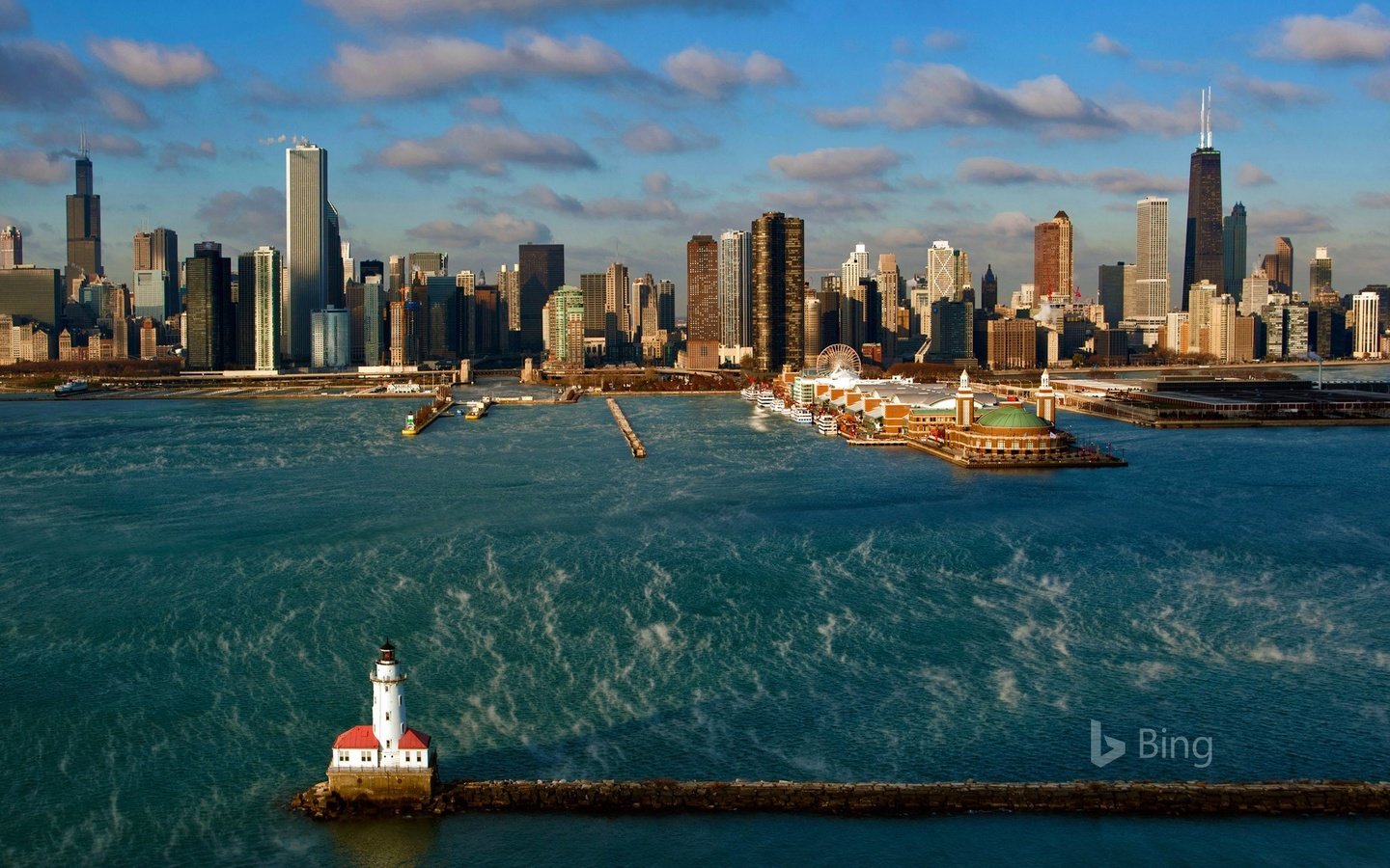 Обои город, сша, чикаго, bing, the city, usa, chicago разрешение 1920x1200 Загрузить