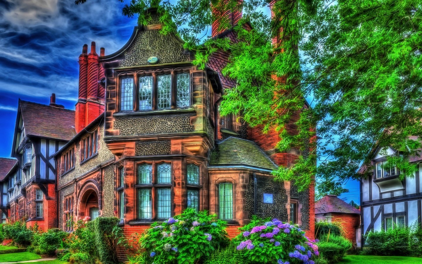 Обои цветы, домики, англия, hdr, особняк, bebington, flowers, houses, england, mansion разрешение 2700x1700 Загрузить