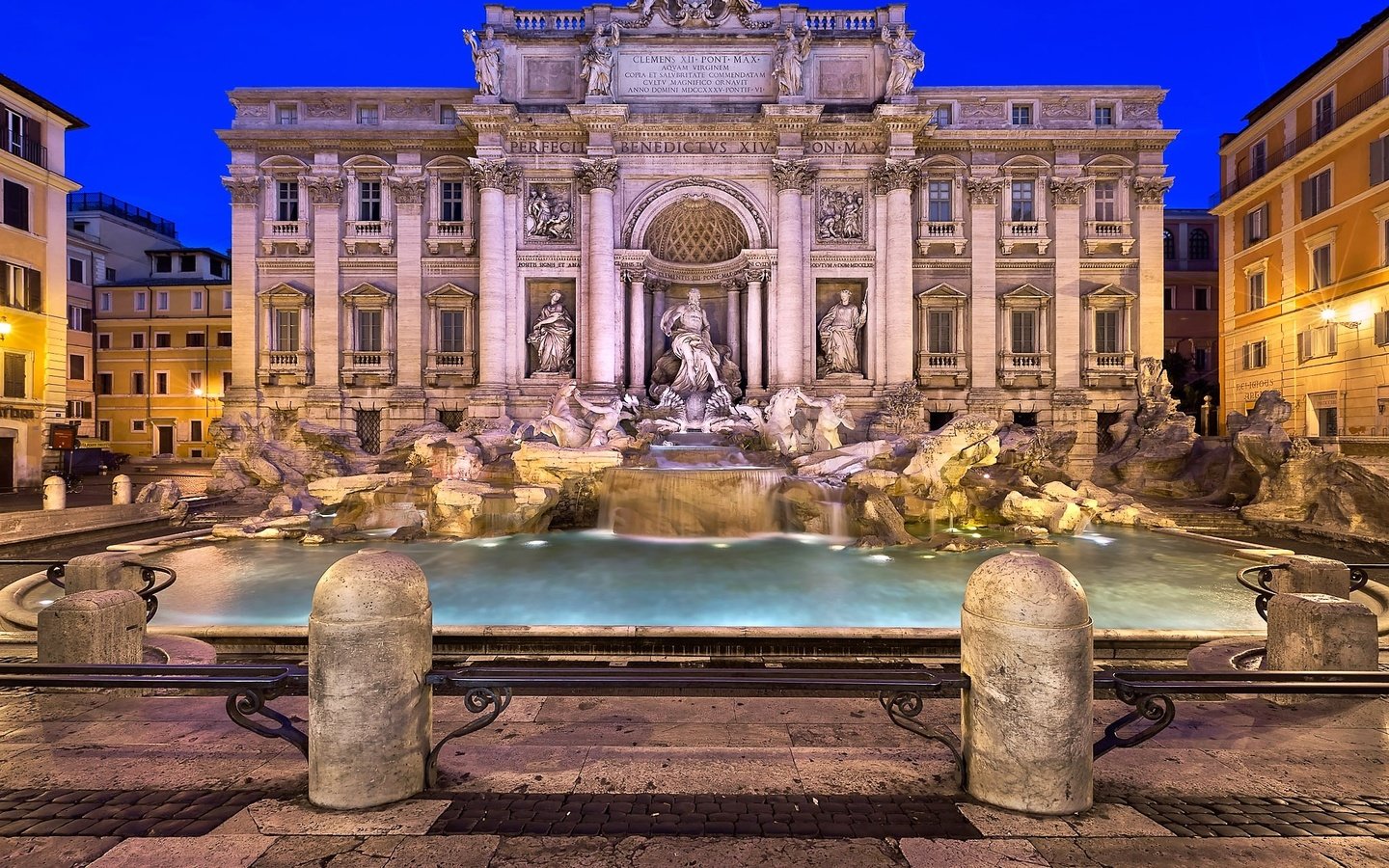 Обои фонтан, италия, рим, скульптуры, треви, фонтан треви, fountain, italy, rome, sculpture, trevi, the trevi fountain разрешение 2048x1639 Загрузить