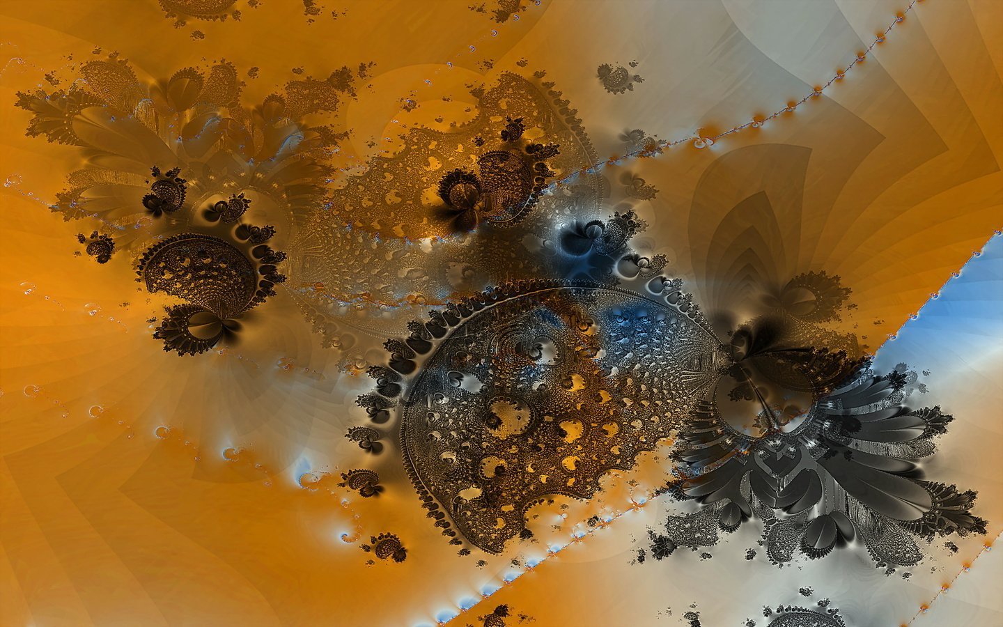 Обои абстракция, цвет, форма, фрактал, abstraction, color, form, fractal разрешение 2560x1600 Загрузить