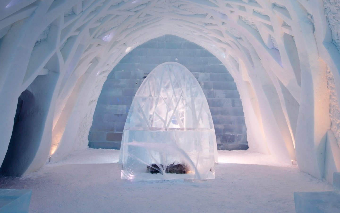 Обои швеция, кируна, фойе, ледяной отель, sweden, kiruna, the lobby, the ice hotel разрешение 1920x1080 Загрузить