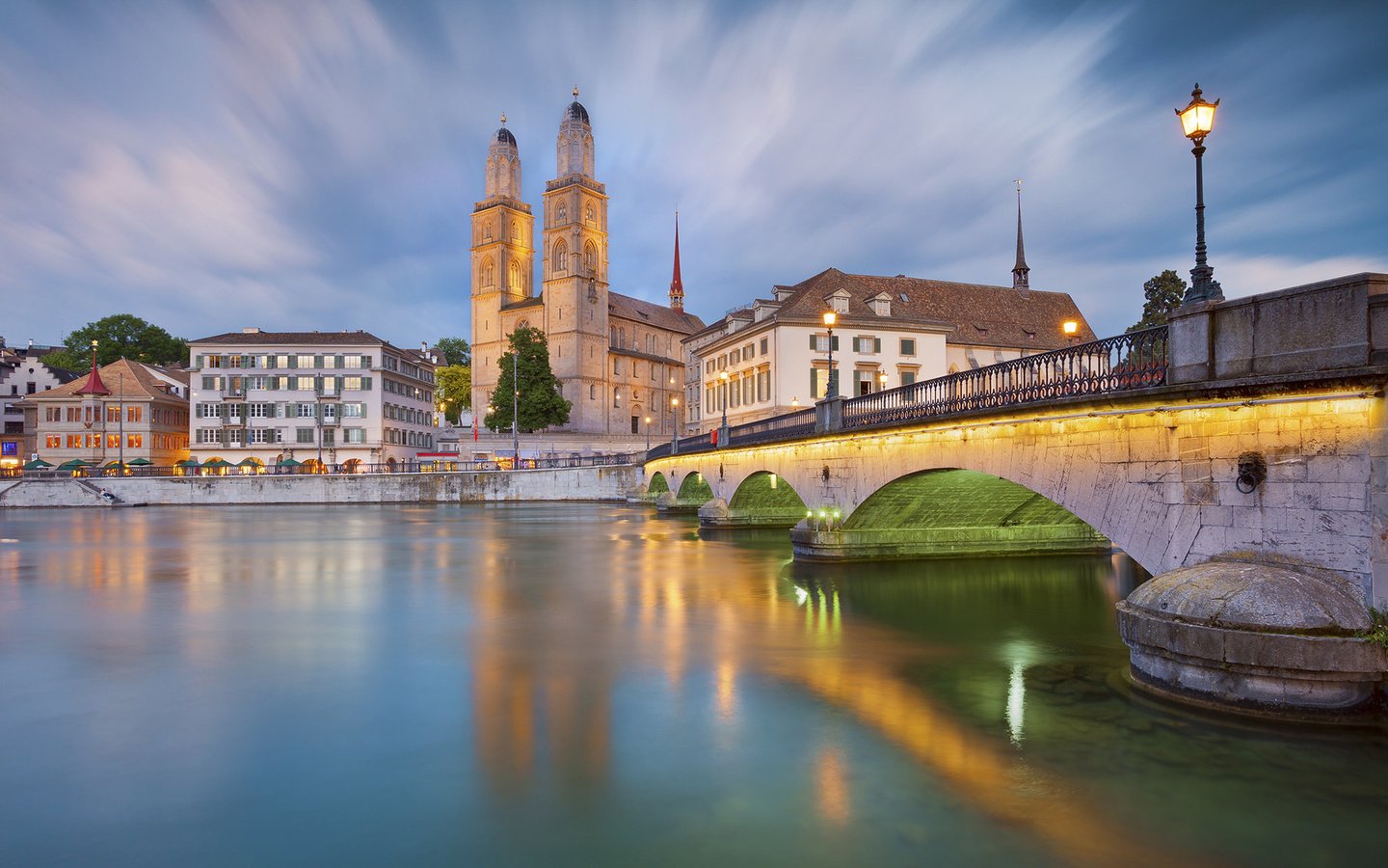 Обои мост, город, швейцария, цюрих, bridge, the city, switzerland, zurich разрешение 1920x1200 Загрузить