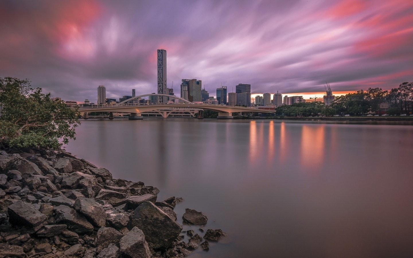 Обои панорама, город, небоскребы, австралия, брисбен, panorama, the city, skyscrapers, australia, brisbane разрешение 2048x1370 Загрузить