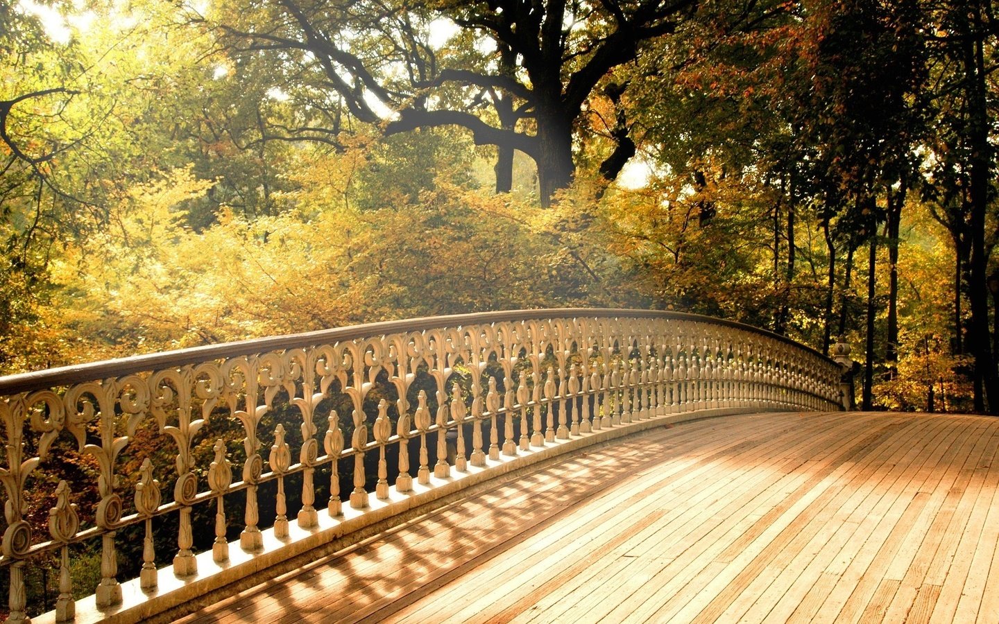 Обои природа, дерево, листья, мост, осень, деревянный мост, nature, tree, leaves, bridge, autumn, wooden bridge разрешение 2000x1376 Загрузить