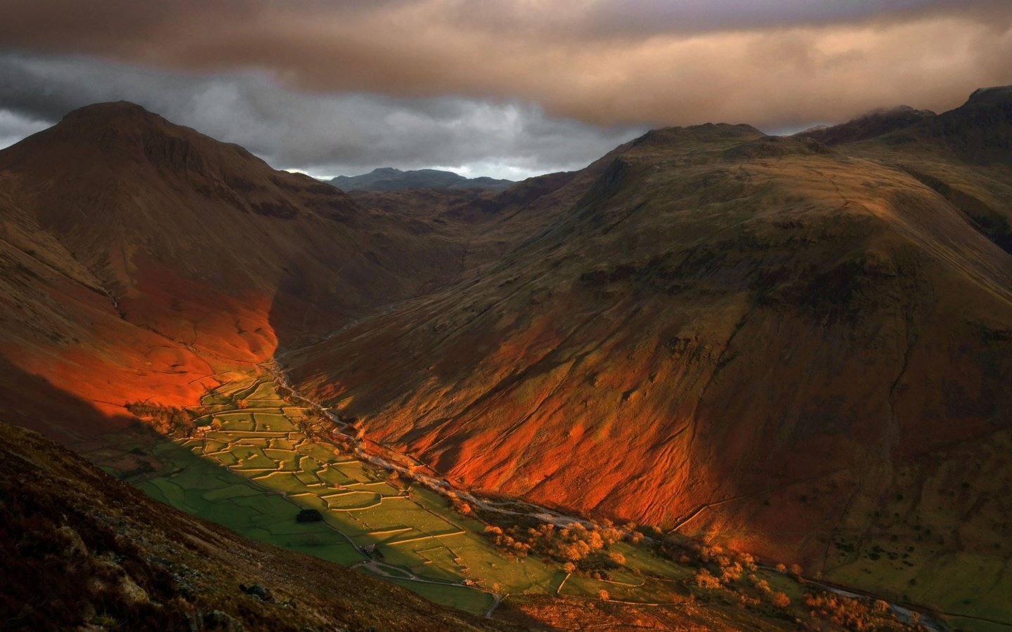 Обои горы, пейзаж, великобритания, англия, долина, mountains, landscape, uk, england, valley разрешение 1920x1080 Загрузить