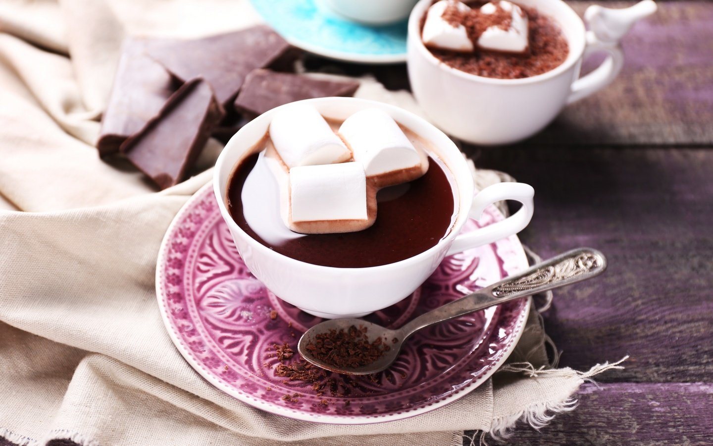 Обои кофе, шоколад, зефир, какао, горячий шоколад, маршмэллоу, coffee, chocolate, marshmallows, cocoa, hot chocolate, marshmallow разрешение 2880x1800 Загрузить