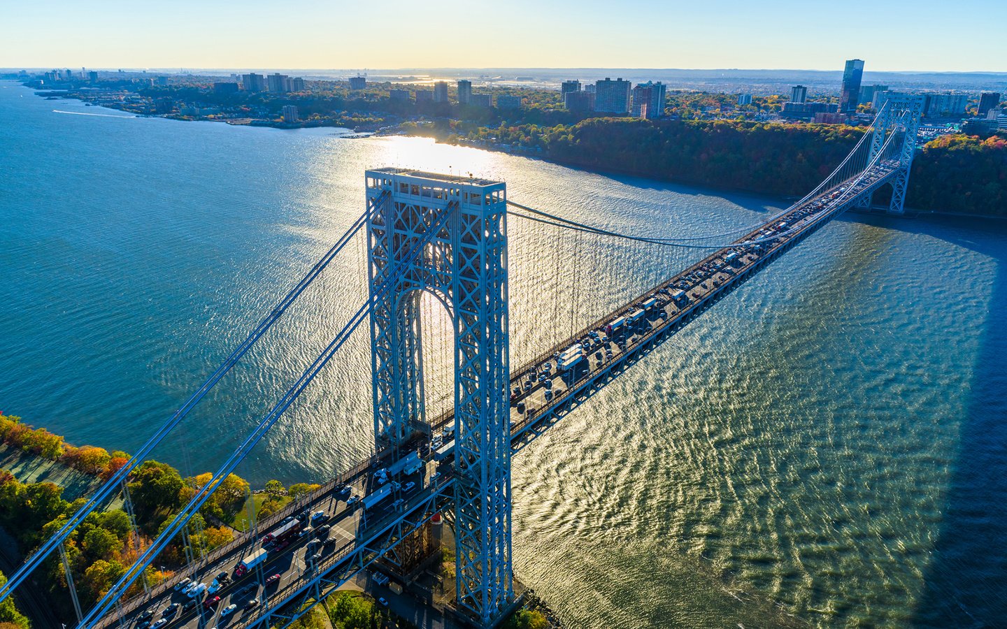 Обои мост, город, сша, нью-йорк, george washington bridge, dszc, bridge, the city, usa, new york разрешение 1920x1200 Загрузить