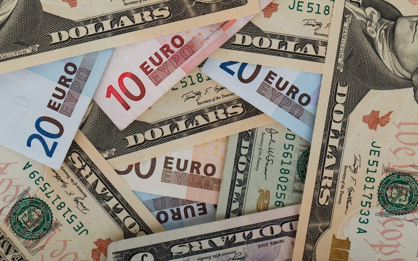 Обои деньги, валюта, доллары, евро, банкнота, money, currency, dollars, euro, bill разрешение 1920x1280 Загрузить