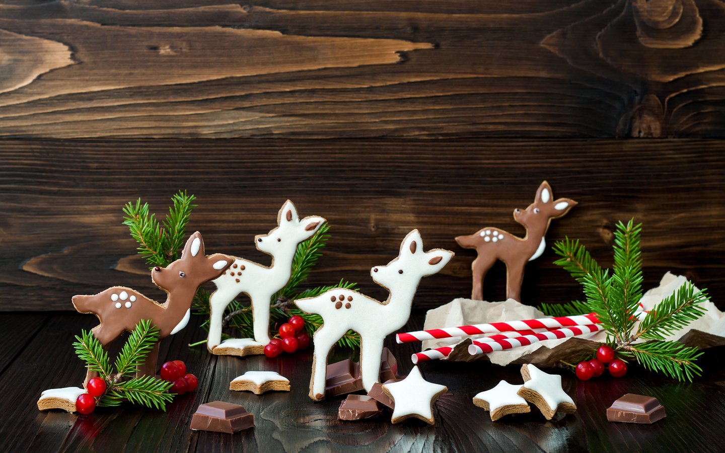 Обои олени, рождество, шоколад, сладкое, печенье, deer, christmas, chocolate, sweet, cookies разрешение 4752x3168 Загрузить