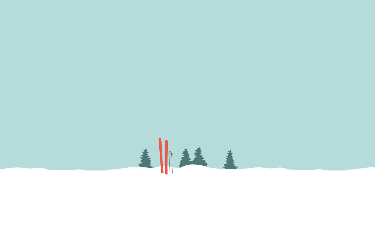 Обои снег, вектор, графика, минимализм, лыжи, snow, vector, graphics, minimalism, ski разрешение 2560x1600 Загрузить