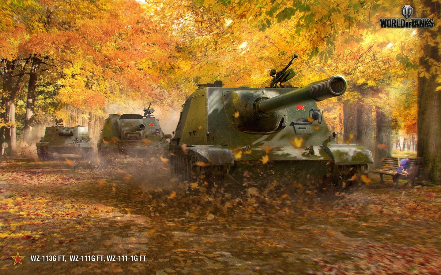 Обои осень, танки, мир танков, autumn, tanks, world of tanks разрешение 2560x1600 Загрузить