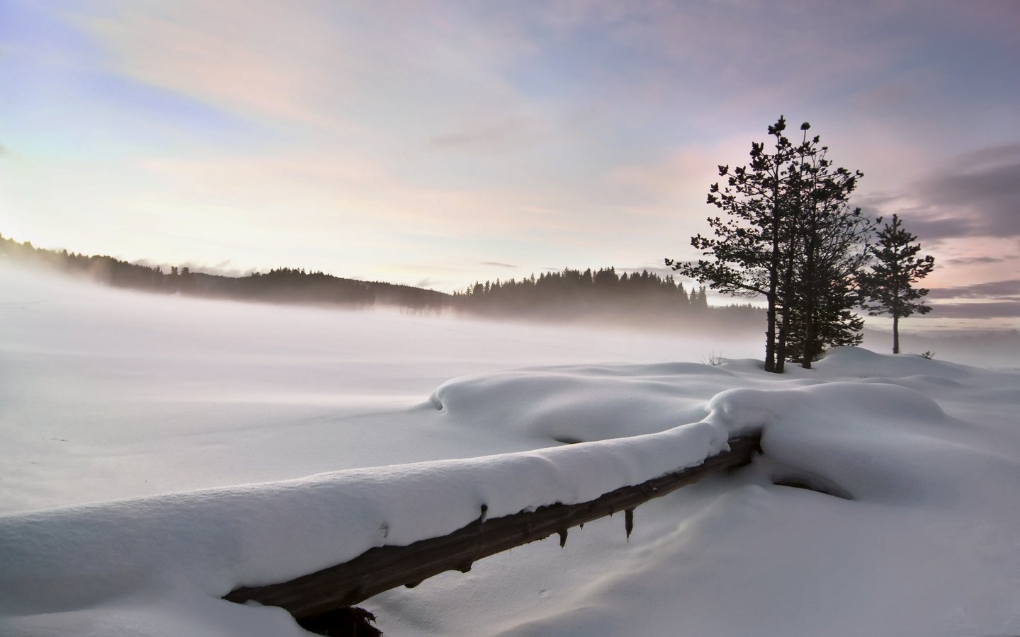 Обои снег, природа, зима, пейзаж, забор, strahil dimitrov, snow, nature, winter, landscape, the fence разрешение 3840x2400 Загрузить