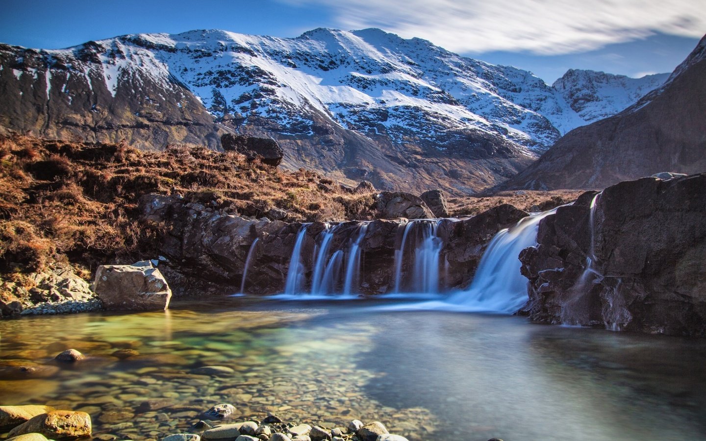 Обои озеро, горы, снег, камни, водопад, чили, анды, патагония, lake, mountains, snow, stones, waterfall, chile, andes, patagonia разрешение 1920x1200 Загрузить