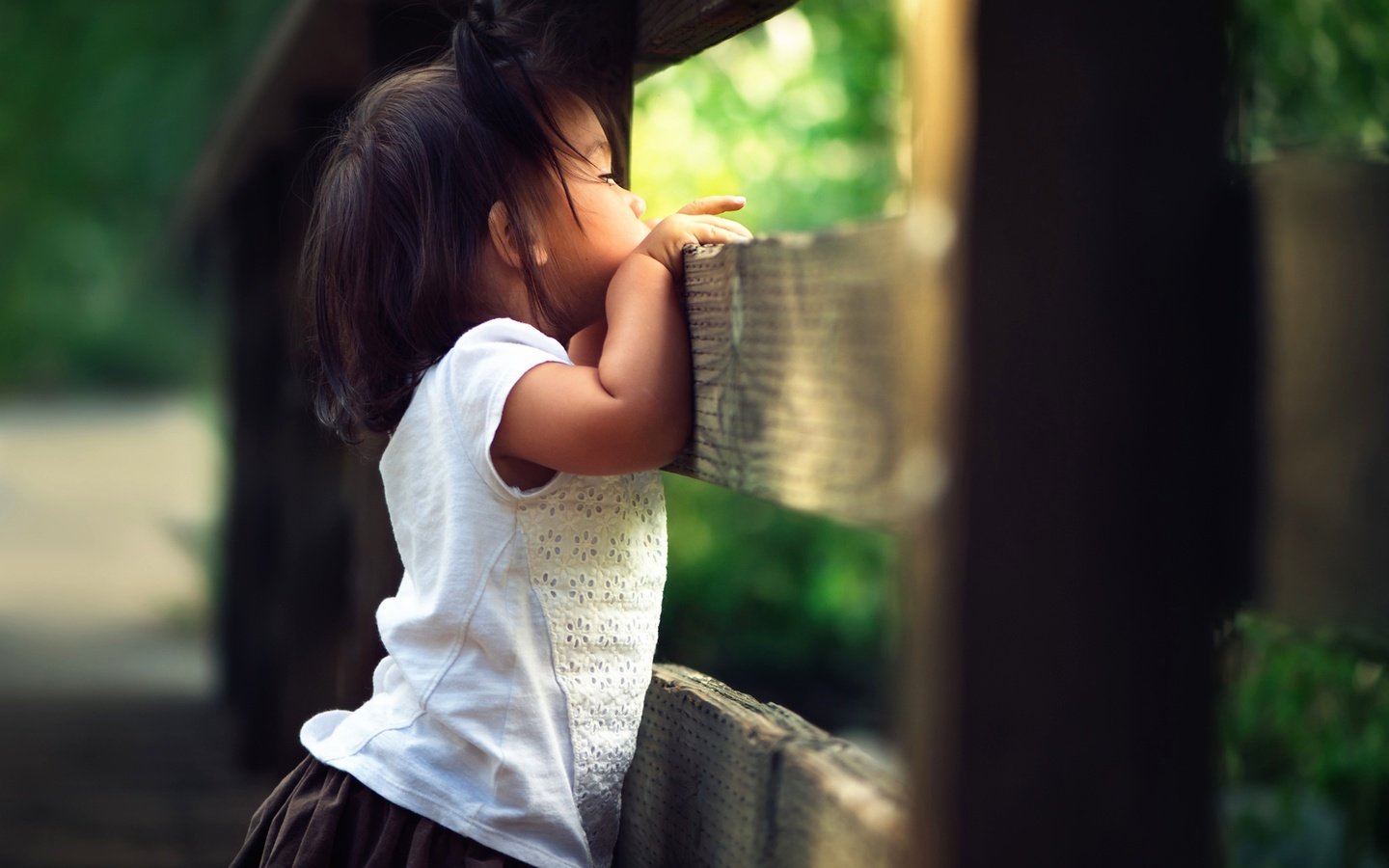 Обои забор, дети, девочка, ребенок, любопытство, боке, the fence, children, girl, child, curiosity, bokeh разрешение 2048x1454 Загрузить