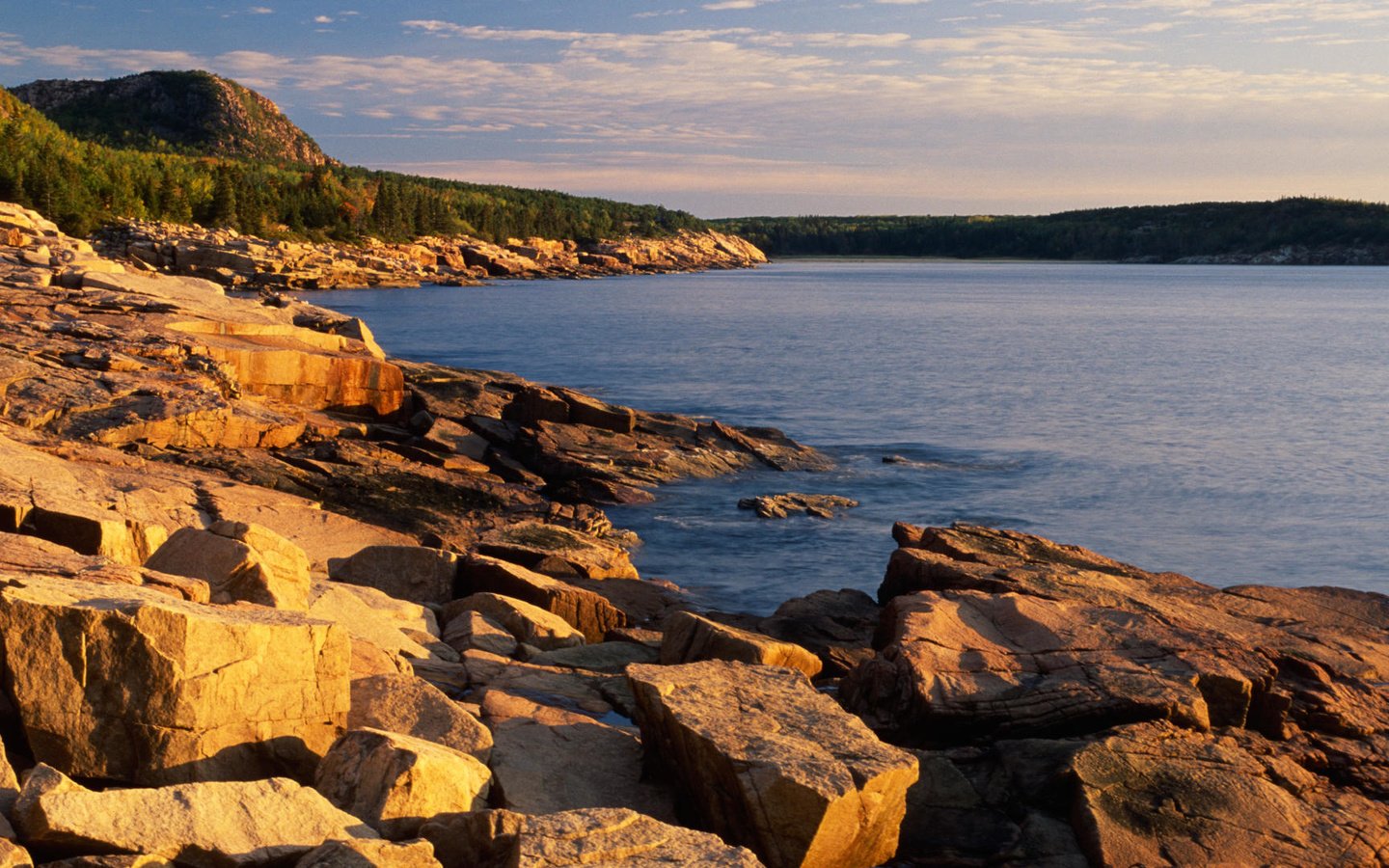 Обои небо, горы, скалы, камни, море, мэйн, acadia national park, the sky, mountains, rocks, stones, sea, maine разрешение 1920x1080 Загрузить