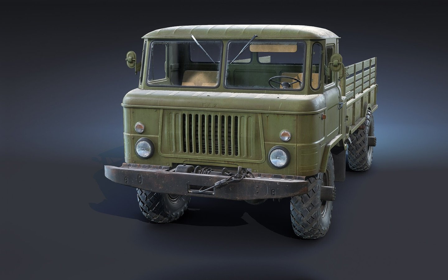 Обои фон, машина, грузовик, freelance, gaz-66, flatbed, ryzhkov, background, machine, truck разрешение 1920x1080 Загрузить