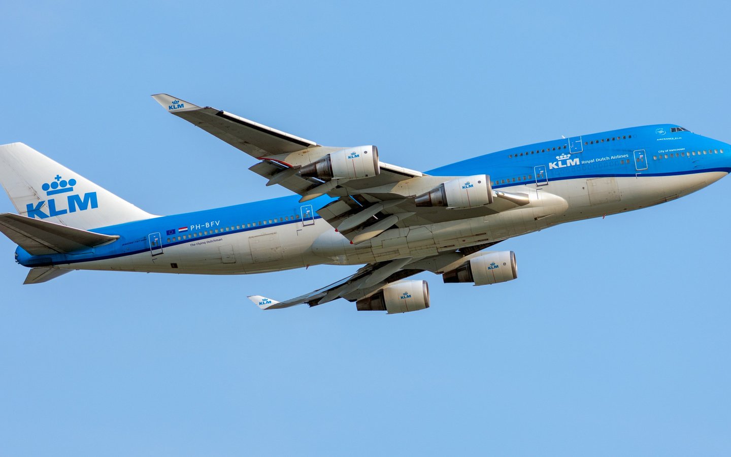 Обои боинг, klm, royal dutch airlines, 747-400m, boeing разрешение 2112x1188 Загрузить