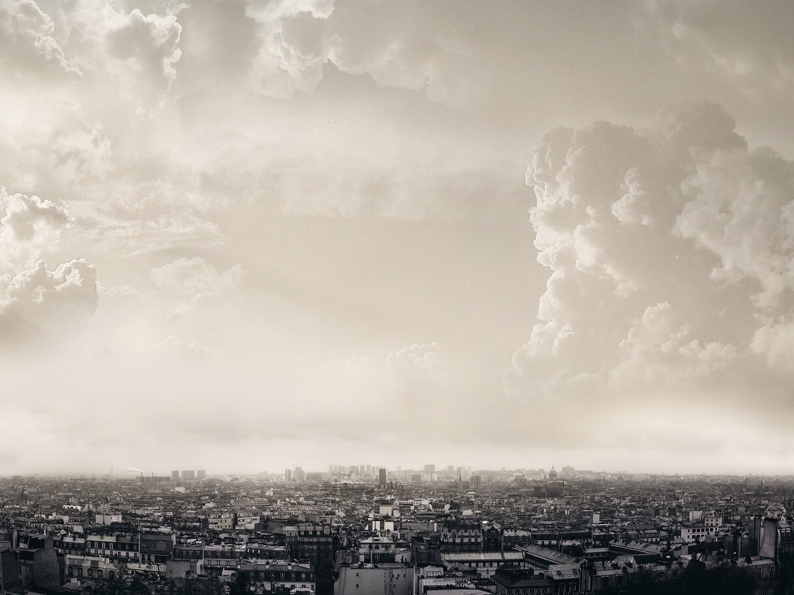 Обои облака, город, париж, clouds, the city, paris разрешение 1920x1200 Загрузить