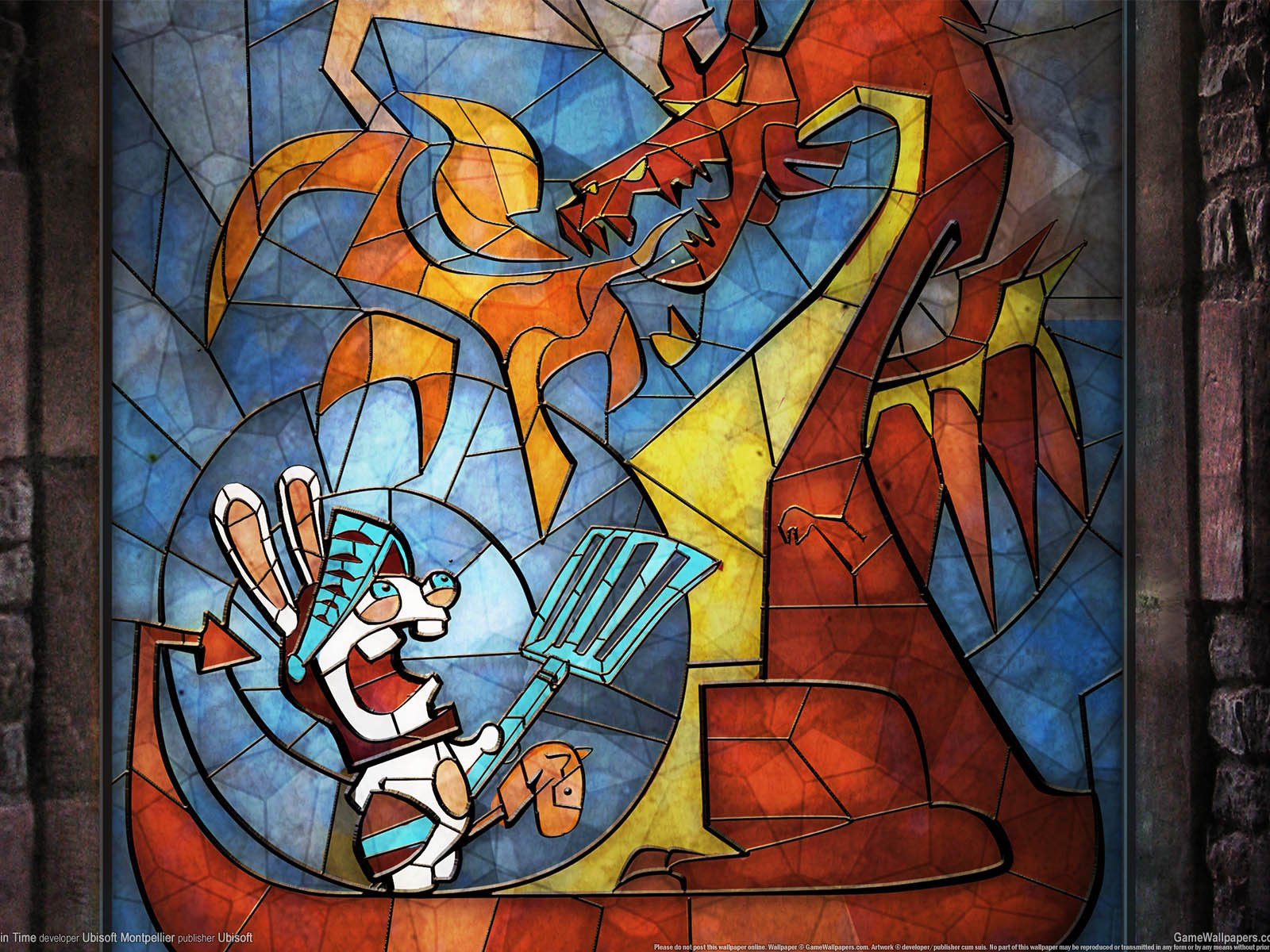 Обои дракон, кролик, raving rabbids travel in time, dragon, rabbit разрешение 1920x1200 Загрузить