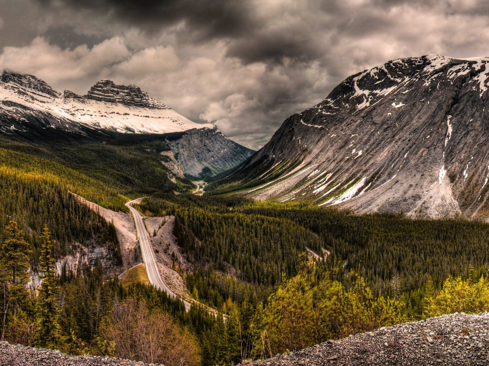 Обои дорога, горы, лес, road, mountains, forest разрешение 2560x1600 Загрузить