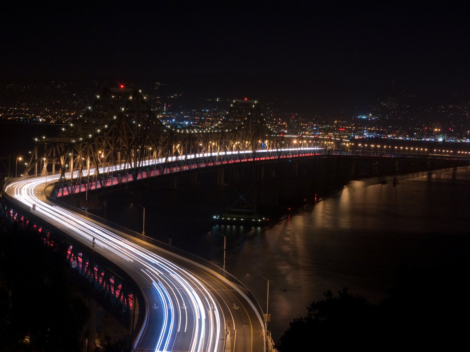 Обои дорога, ночь, река, мост, road, night, river, bridge разрешение 3008x2000 Загрузить