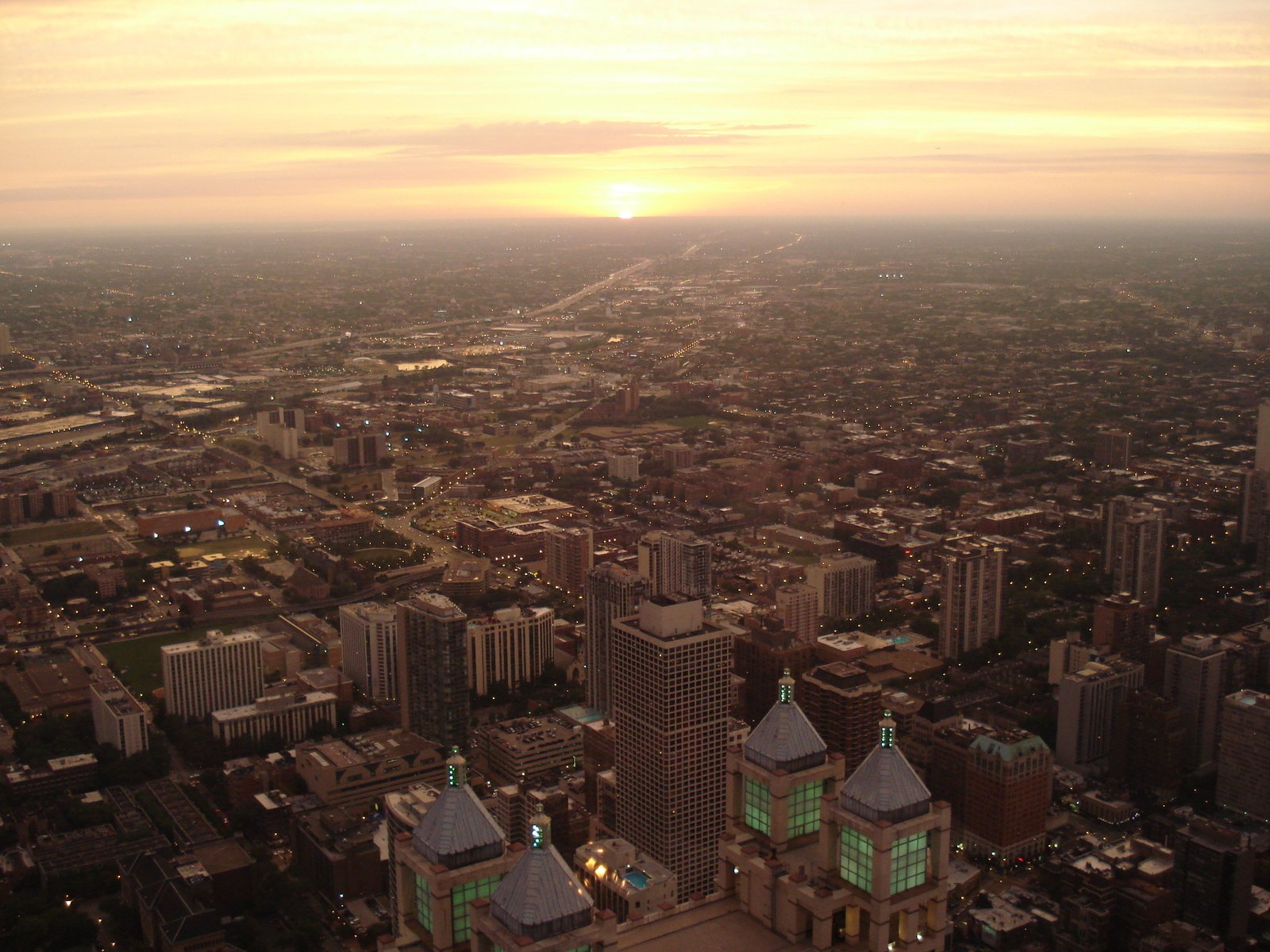 Обои закат, иллиноис, сhicago, sunset, illinois, chicago разрешение 2048x1536 Загрузить