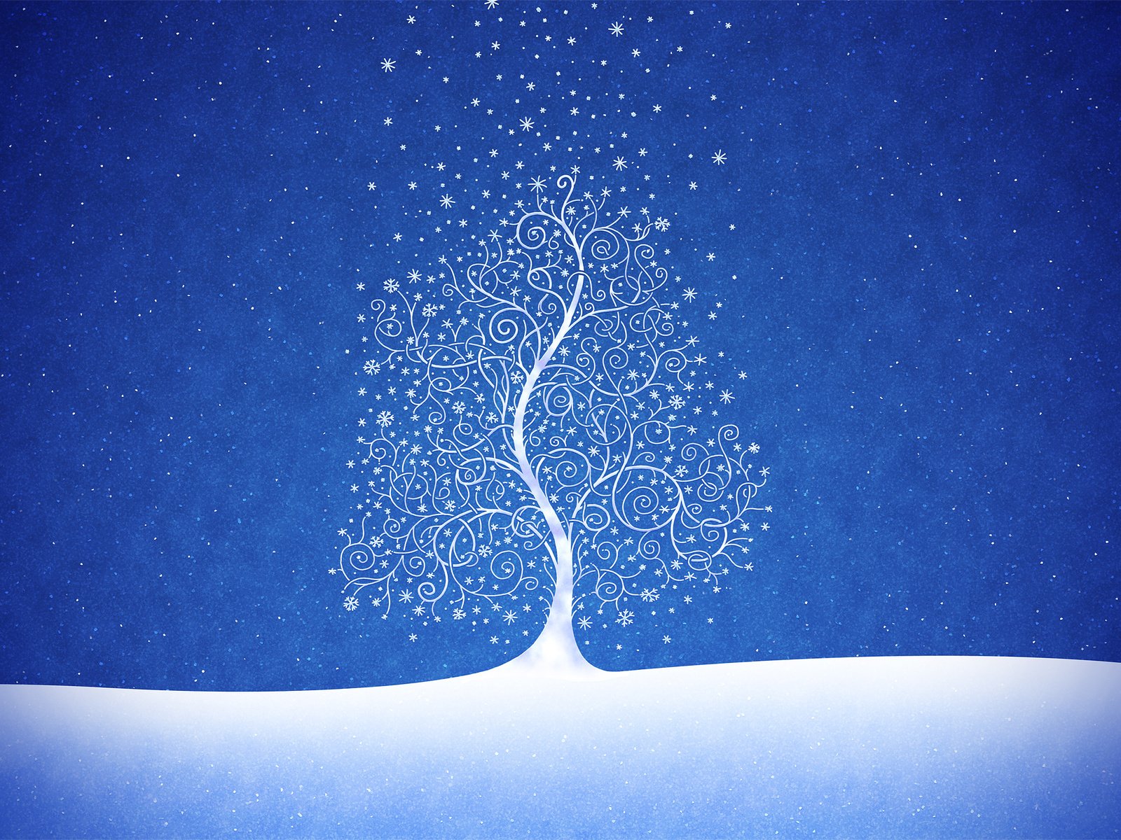 Обои рисунок, снег, дерево, новый год, синий, ри, figure, snow, tree, new year, blue разрешение 2560x1600 Загрузить