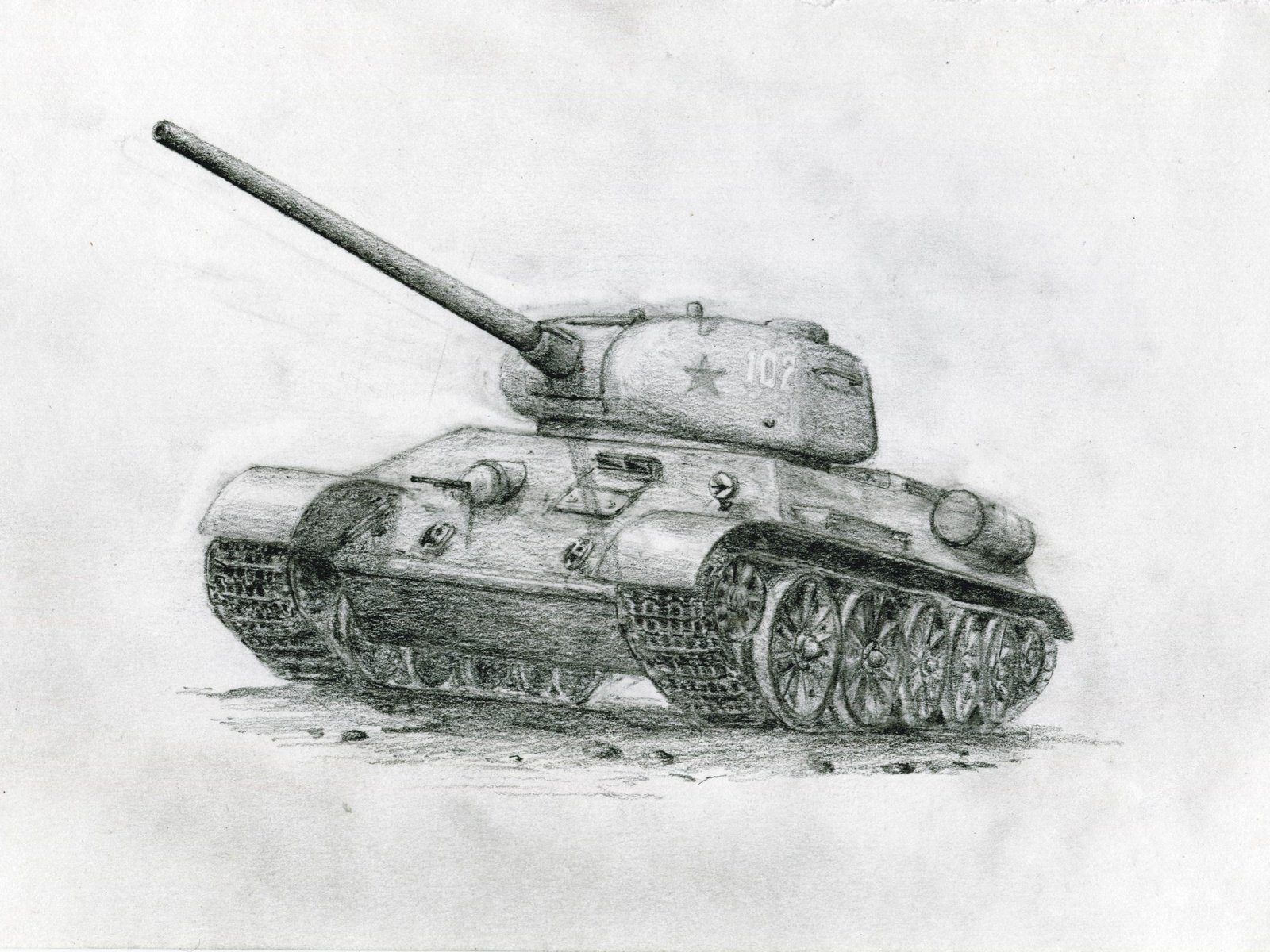 Обои советский танк, карандашный рисунок, т-34, soviet tank, pencil drawing, t-34 разрешение 2457x1727 Загрузить