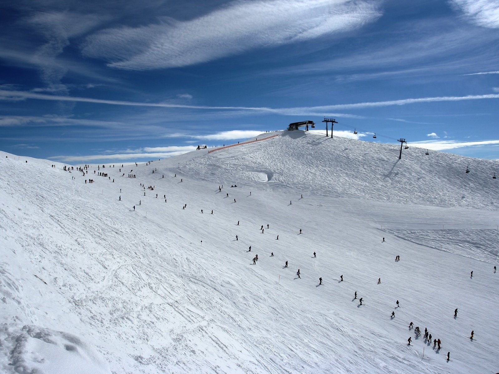 Обои снег, склон, лыжники, snow, slope, skiers разрешение 3456x2304 Загрузить