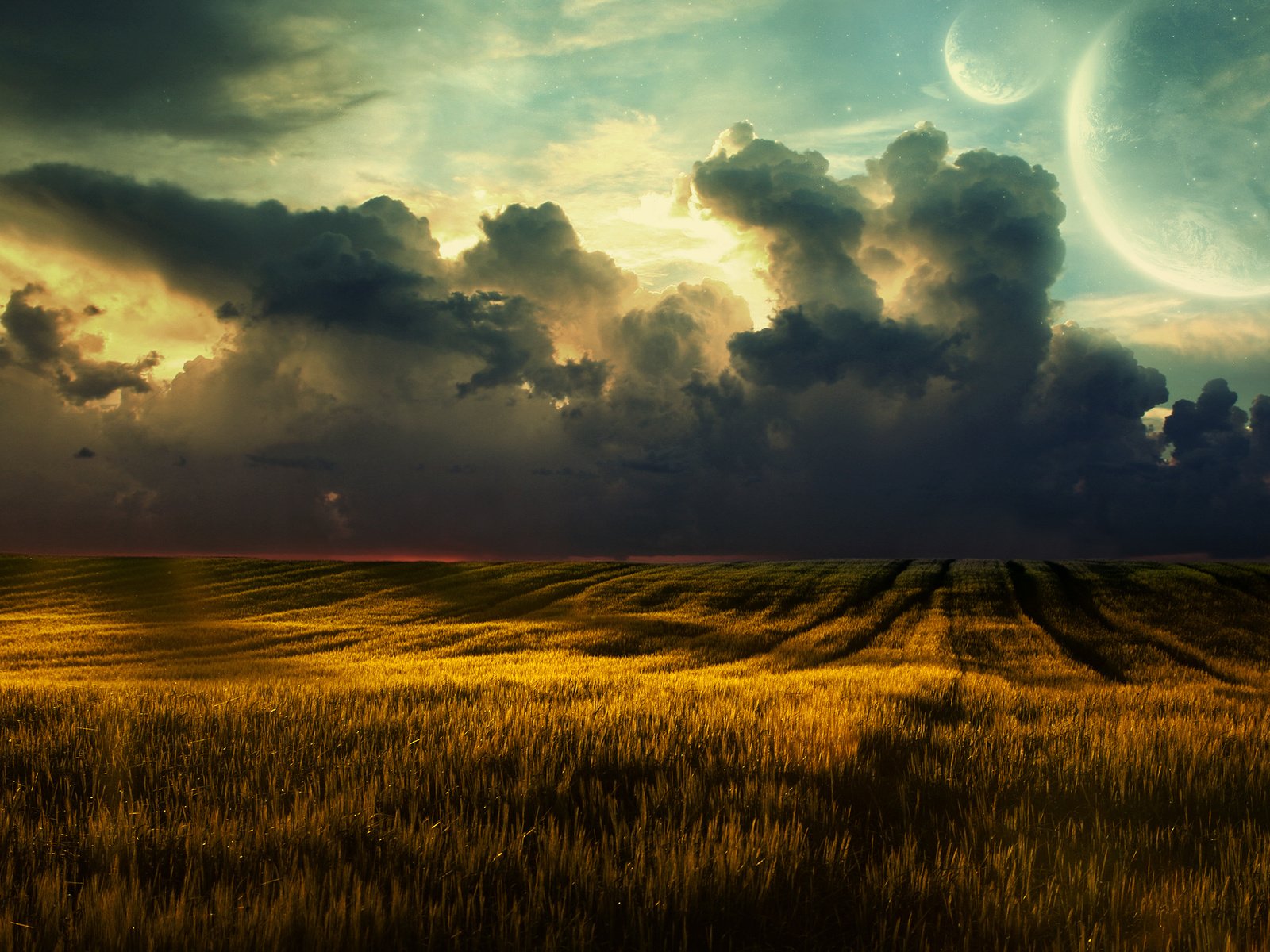 Обои облака, природа, обои, пейзаж, поле, пшеница, fields, clouds, nature, wallpaper, landscape, field, wheat разрешение 2560x1600 Загрузить