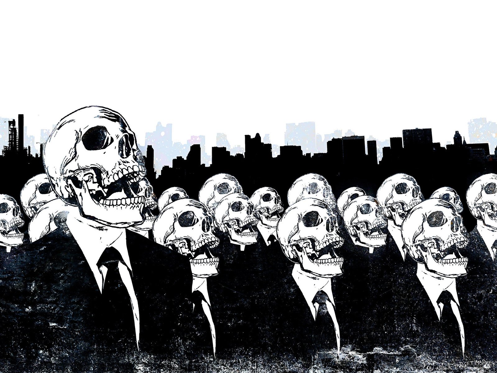 Обои толпа, черепа, жители, the crowd, skull, residents разрешение 1920x1440 Загрузить