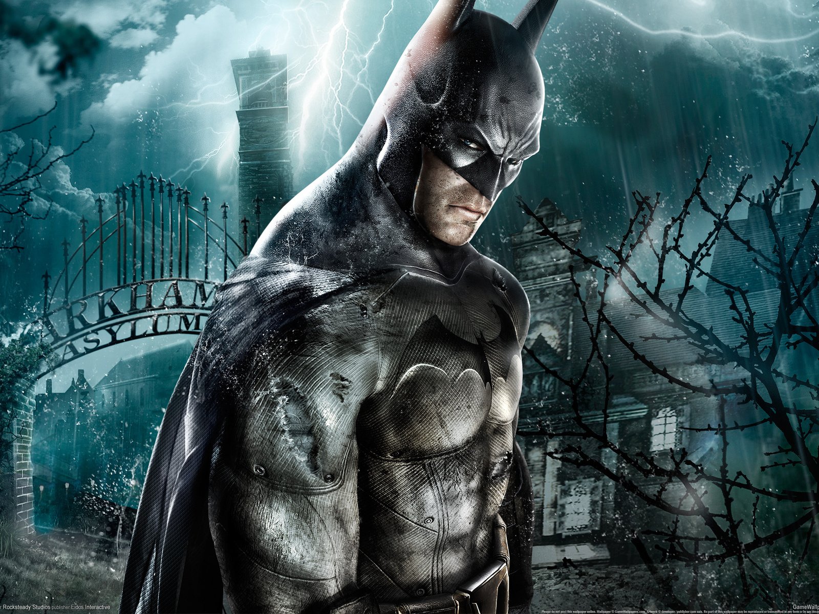 Обои картина, дом, batman arkham asylum, picture, house разрешение 2560x1600 Загрузить