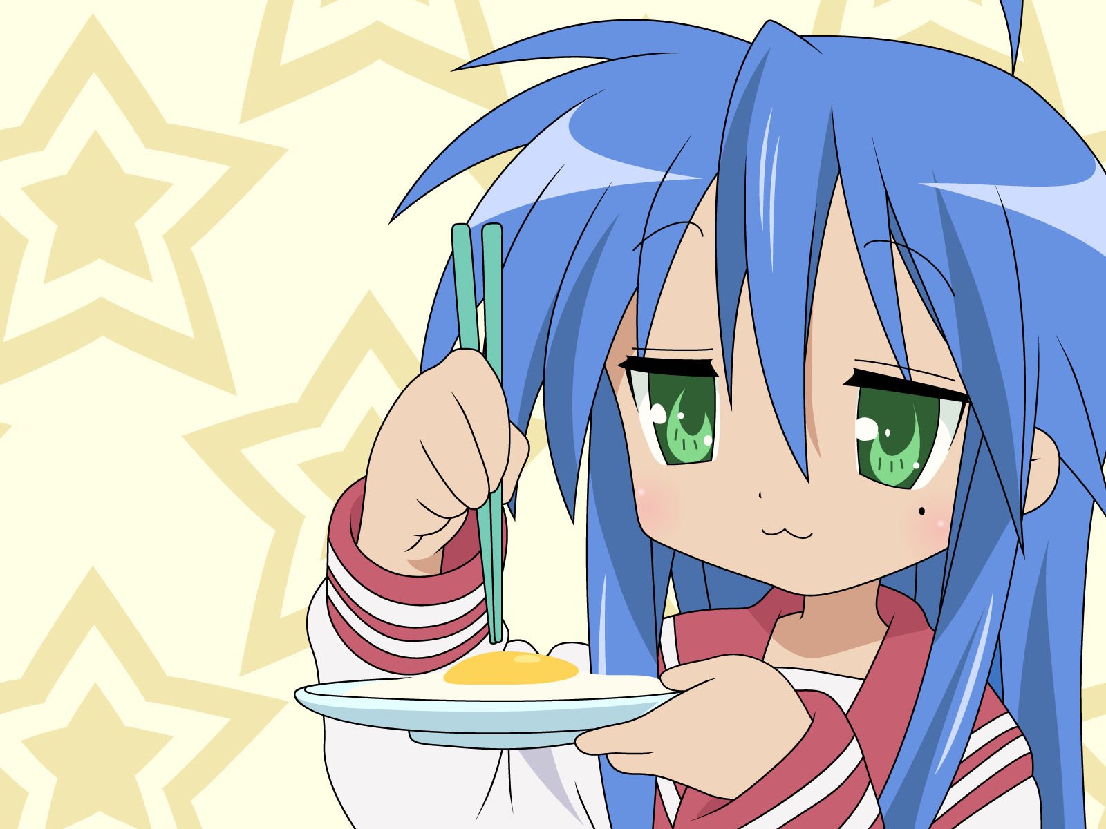 Скачать обои еда, lucky star, izumi konata, jpeg artifacts, звезд  разрешение 1600x1200 #37764