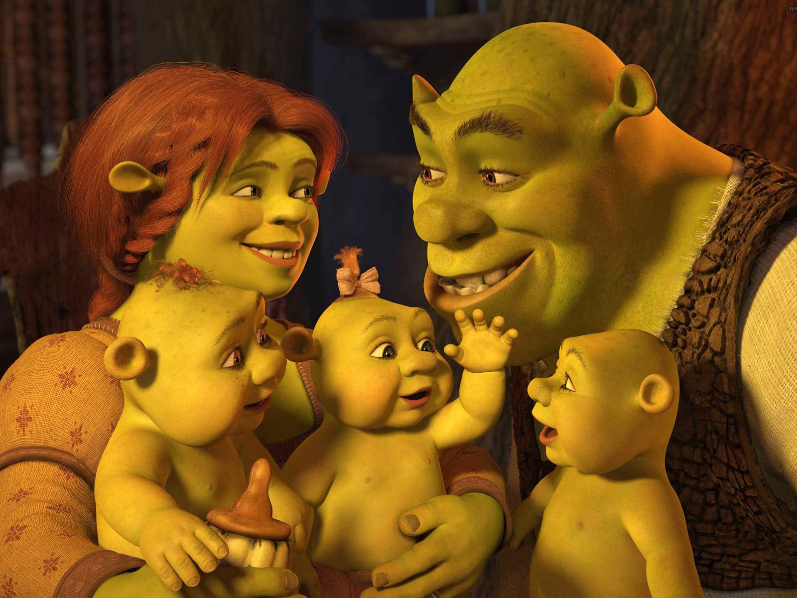 Обои дети, шрек, фиона, children, shrek, fiona разрешение 1920x1200 Загрузить