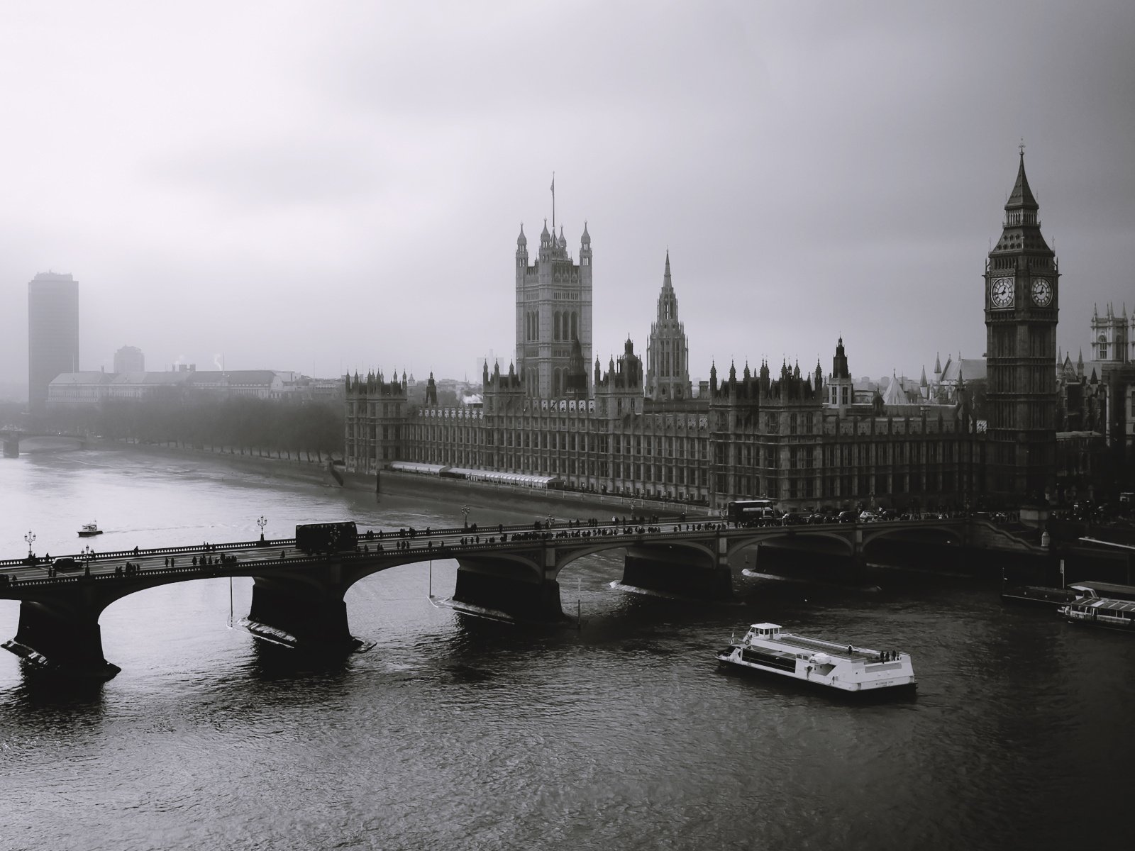 Обои туман, лондон, биг бен, fog, london, big ben разрешение 1920x1200 Загрузить