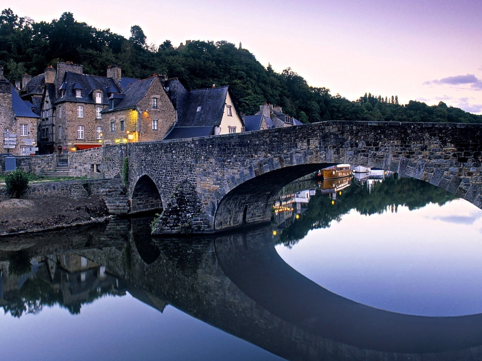 Обои река, отражение, мост, домики, франция, river, reflection, bridge, houses, france разрешение 1920x1200 Загрузить