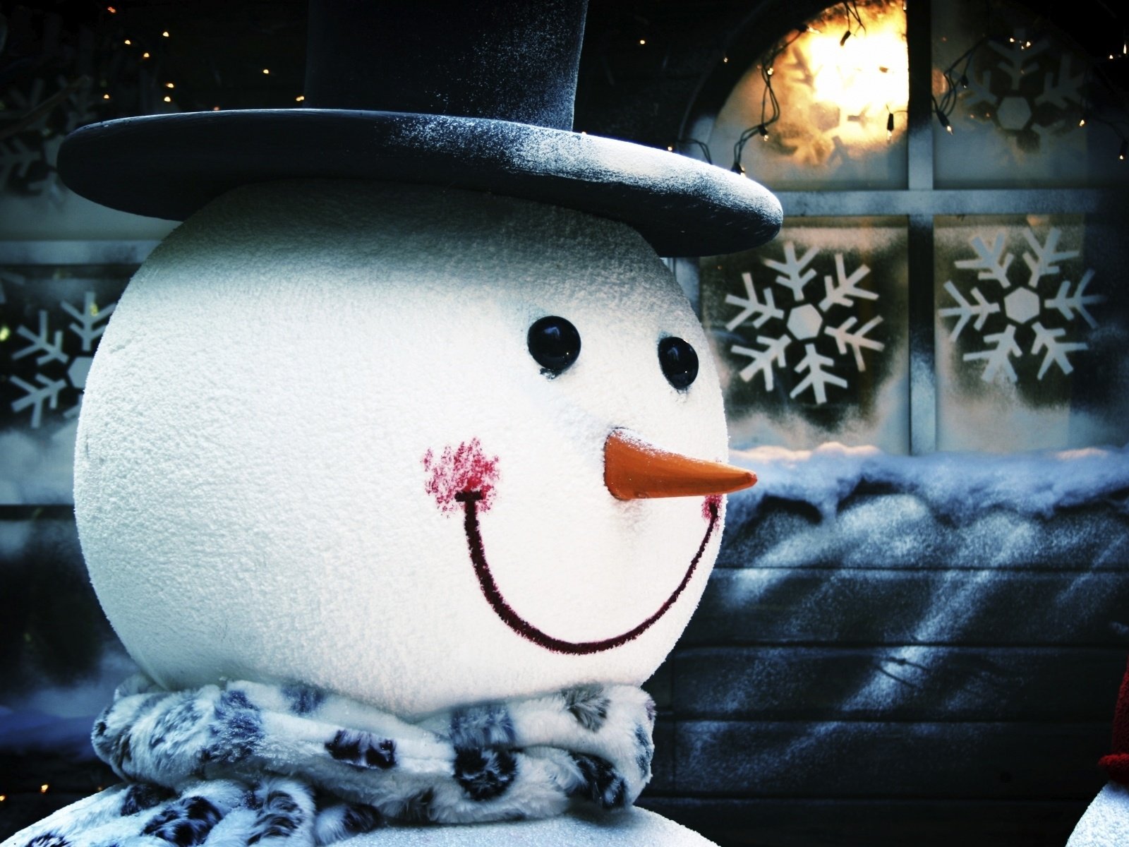 Обои новый год, зима, снежинки, снеговик, new year, winter, snowflakes, snowman разрешение 1920x1200 Загрузить